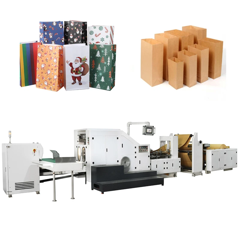 China manufacturer Brown Paper Bag Making Machine Semi Automatic Bottom Equipment Square Bottom Paper Bag Making Machine