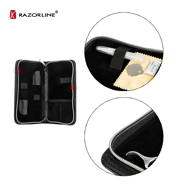 Razorline GVA027M Barber Shears Kit Packing Black Grey Scissors Case 2 Shears Hair Scissors Bag