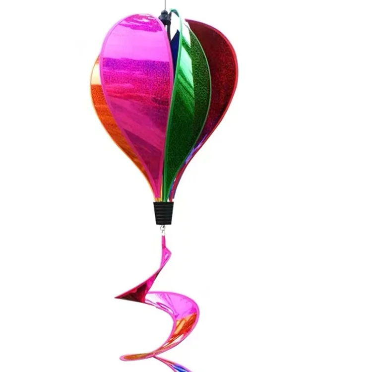 Outdoor hanging hot air balloon decoration hot air balloon toy rainbow windmill colorful real estate garden decoration