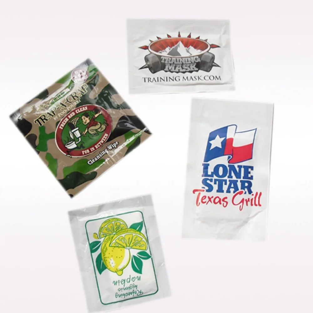 Private label individually wrapped single use face sanitizing wipes hand disinfection hygiene wipes