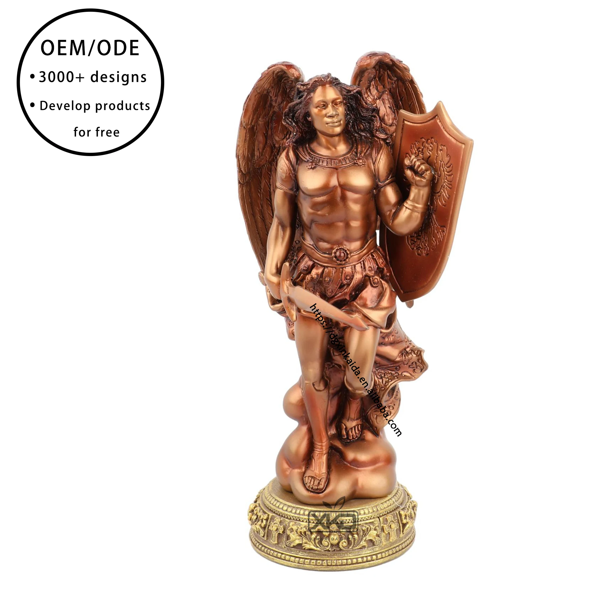 Factory wholesale catholic religious statues resin futuristic portraits easter who archangel michael image supplies
