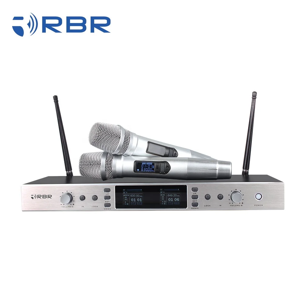 2020 style bm722k silver colour home KTV uhf wireless mic