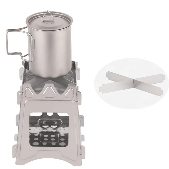 Top Selling Ultralight Outdoor Camping Wood Stove Multi-Fuels Alcohol Folded Stainless Steel Stove