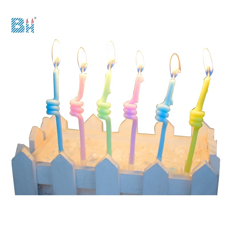 Birthday candles Cake Mate Crazy Curl Neon Birthday Candles 6ct