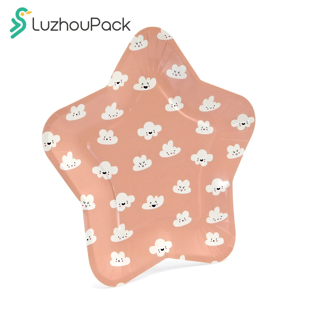 Made In China Food Grade Round Paper Plate Serving Trays