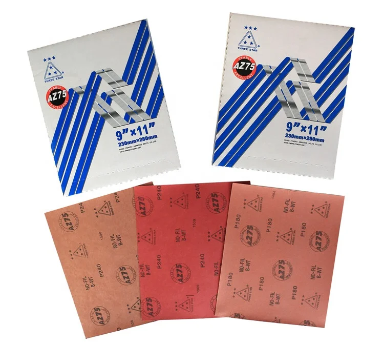 A275 coarse sand sanding emery paper roll grits 120 320 for wood car automotive abrasive sandpaper Lijas sheets