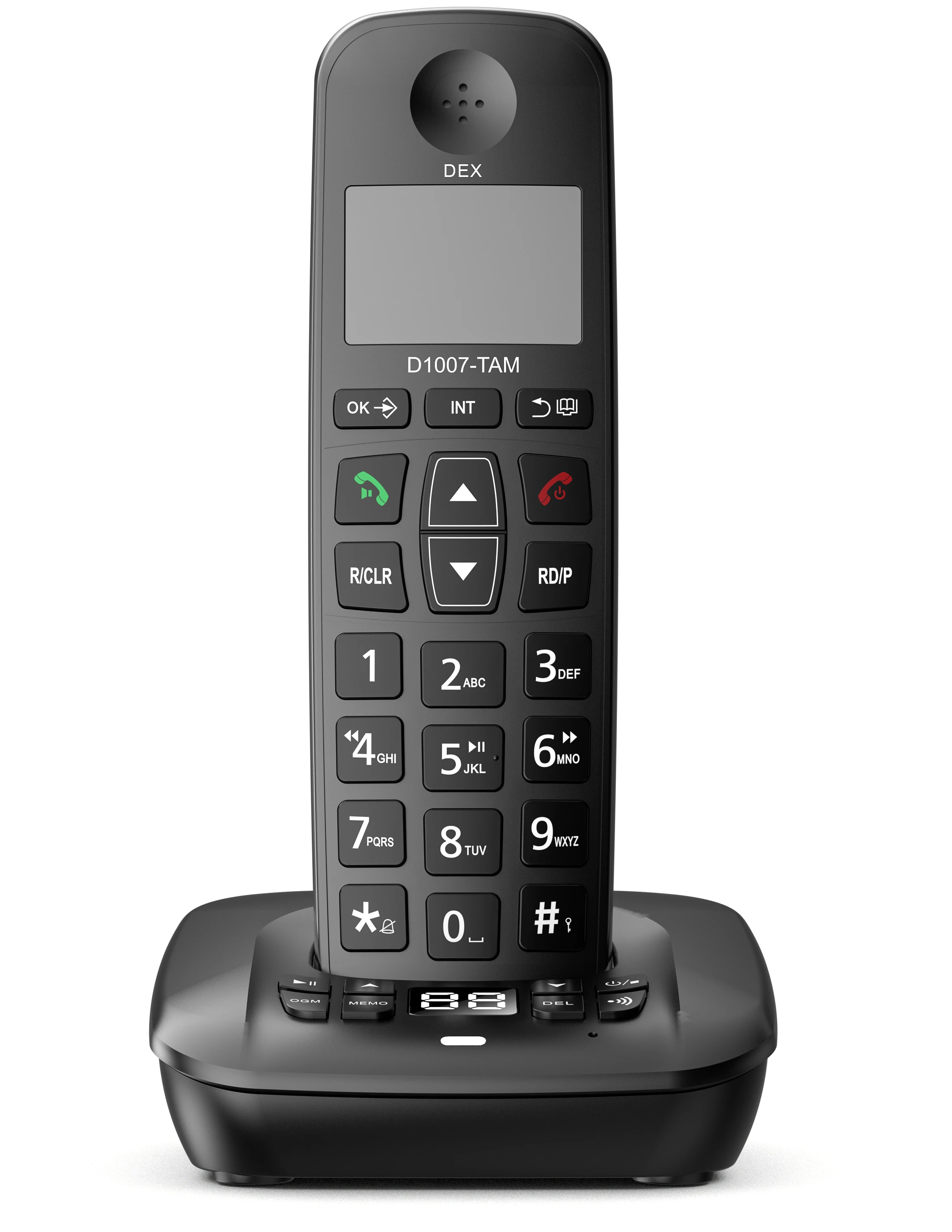 Digital Cordless Phone Desktop DEX DECT Large button digital cordless phone with Answer Machine