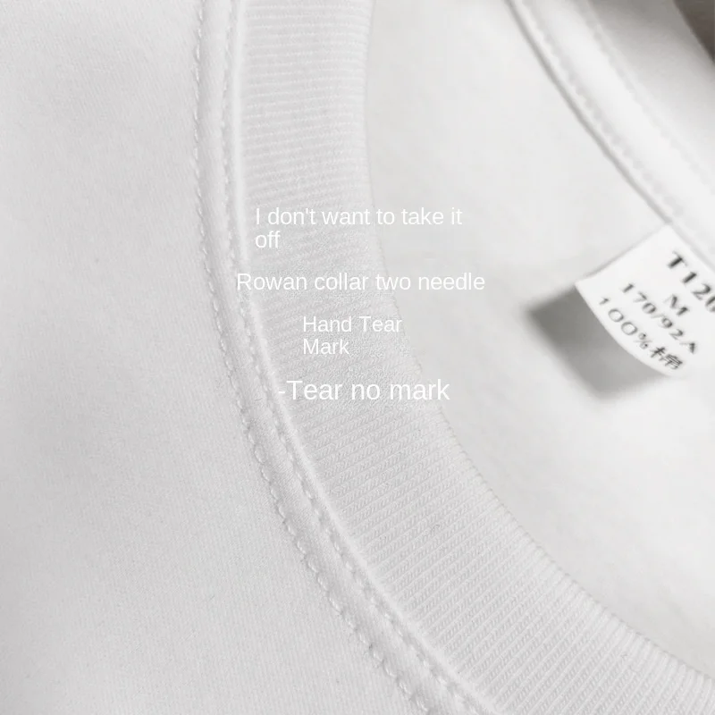 190gsm New Double-sided Liquid Ammonia Mercerized Cotton T-shirt Men Pima Cotton Round Neck V-neck Short Sleeve T-shirt For Men