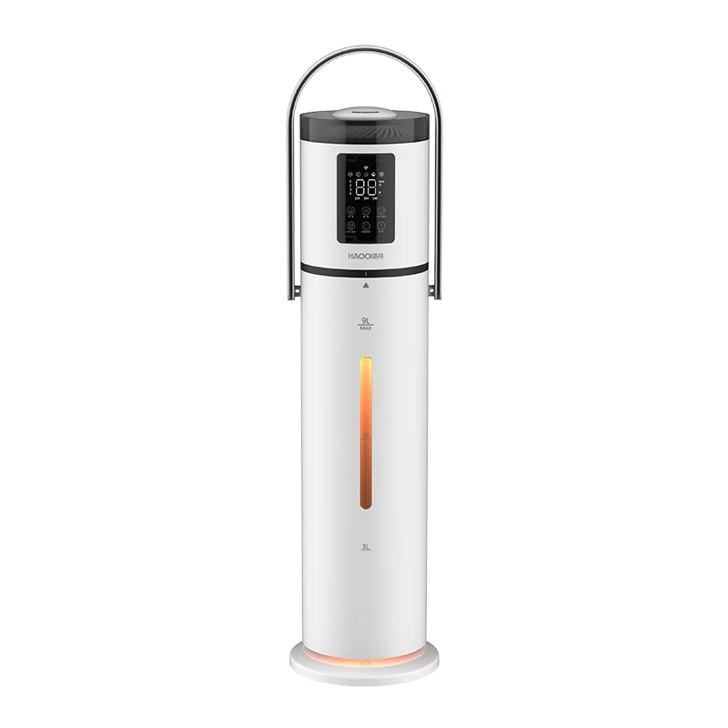 Новый Amazon Топ сертификатом от сертификационной 9L/2.4Gal башня увлажнитель с ручкой светодиодный свет для детской комнаты портативный ультразвуковой Nano распылитель воздуха humidicator