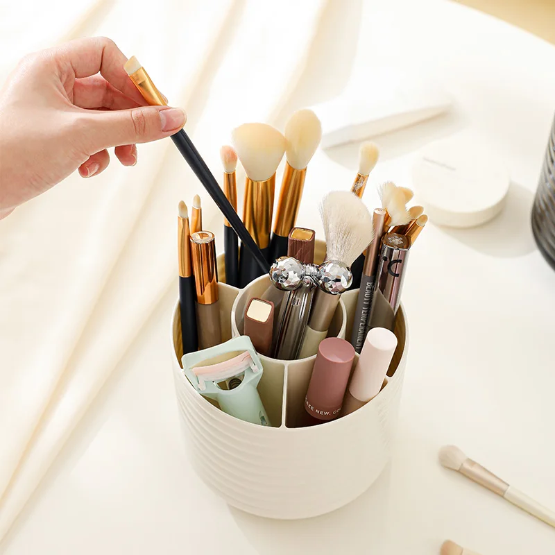 Cosmetic Brush Storage Rotating Container Makeup Brushes Holder Makeup Tools Storage Box