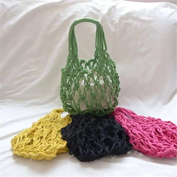 Personalized Beach Boho Bride Gift Macrame Crochet Bag Bachelorette Party Women Tote Bags
