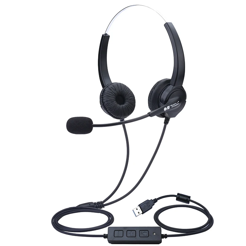 
Dh630d super value sales call center USB computer headset with sound card to adjust volume mute 