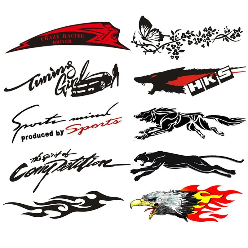 Custom Wholesale Car Bumper Sticker Logo Customized Anime Sticker Motorcycle Vehicle Body Decorate Saloon Car Window Decals