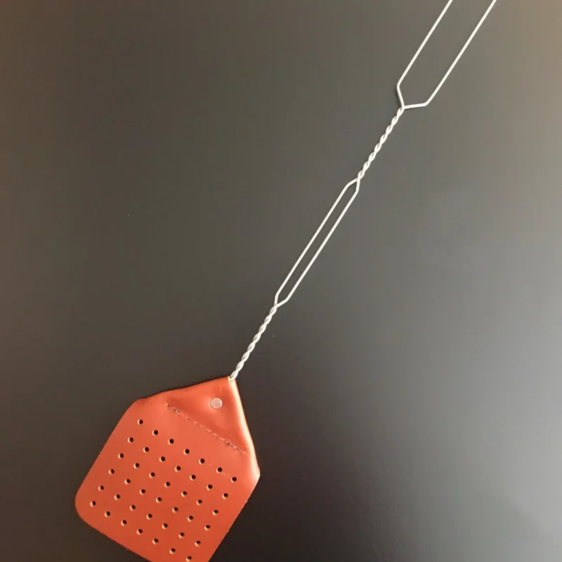 Кожаный ручной комаров ОСА насекомые летают Swatter прочный с тяжелой проволочной ручкой