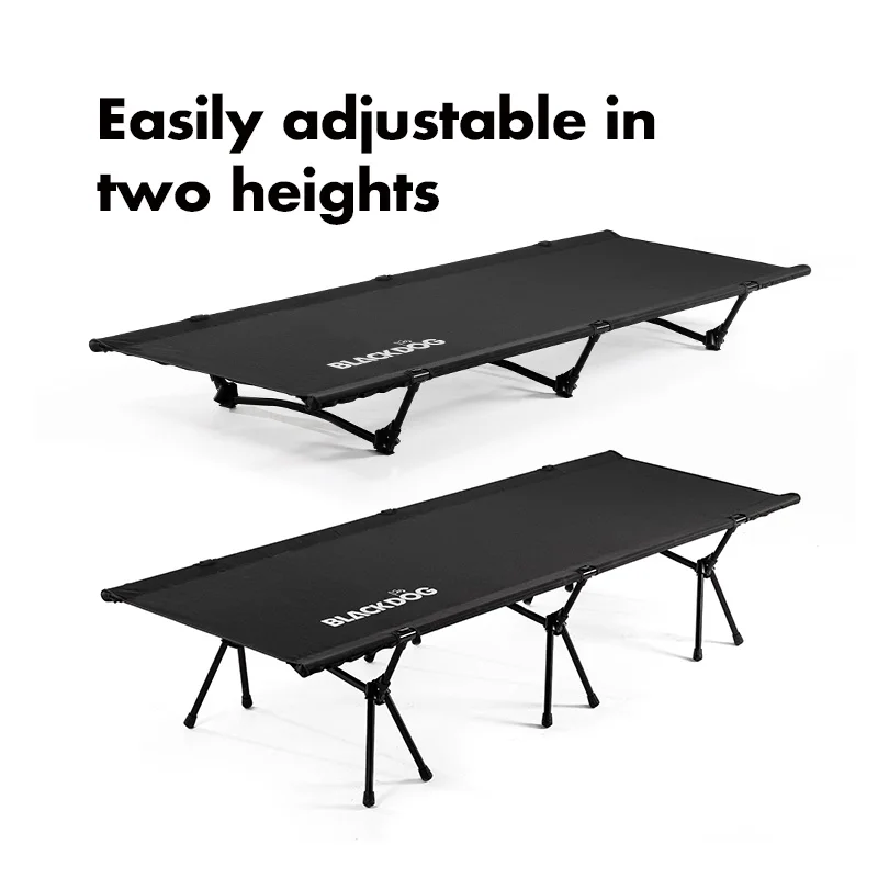 Blackdog Outdoor Portable Camping Cot Black Dog Ultralight Foldable Adjustable Folding Bed Camping Bed