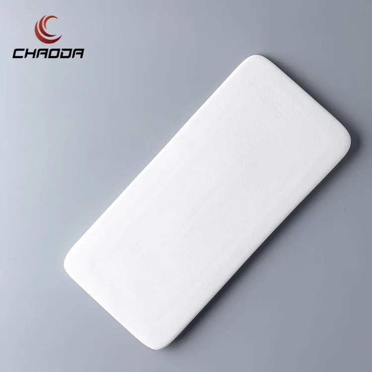 CHAODA Hot Sells Rectangle Ceramic Tray White Porcelain Sushi Dishes For Restaurant Ceramic Dishes & Plates