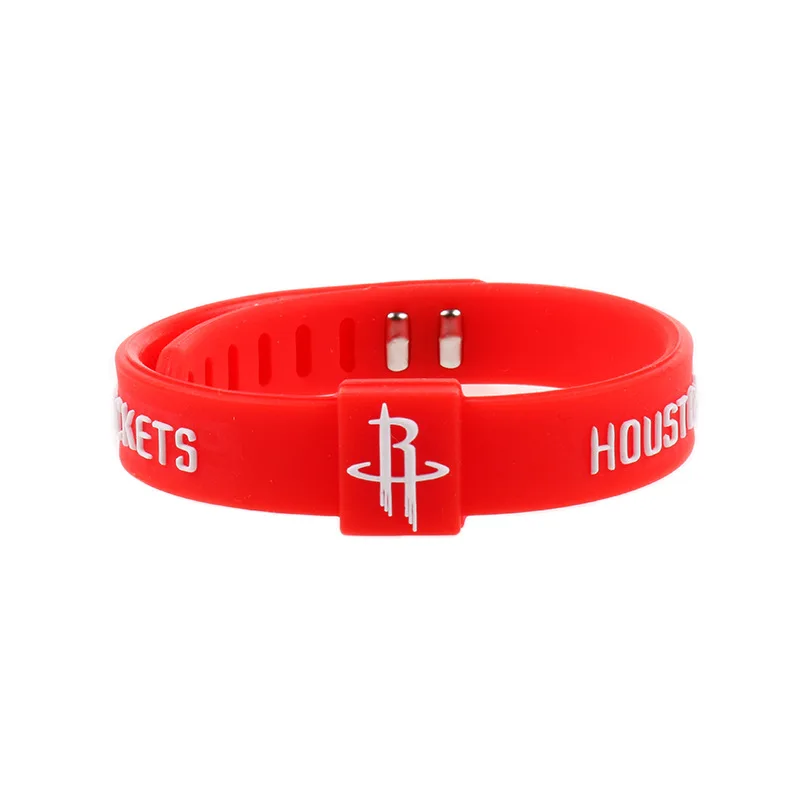 Sport type silicone bracelet super basketball star silicone wristband new design adjustable charm bracelet