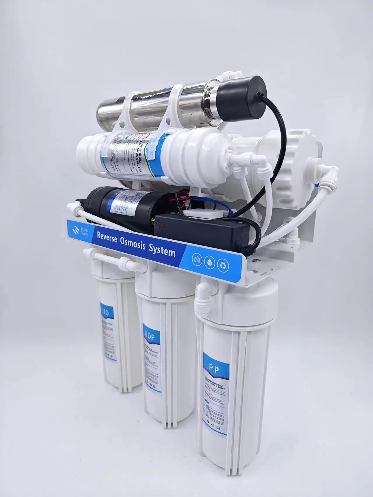 CE 75 GPD High Flow 6 Stage UV Dispenser Machine Water Tank Under Sink Filter System Electric Portable RO Water Purifier Machine
