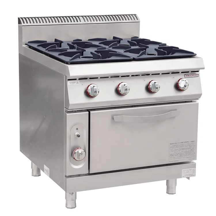 
Commercial gas cooker 4 burner gas cooker with oven for hotel 
