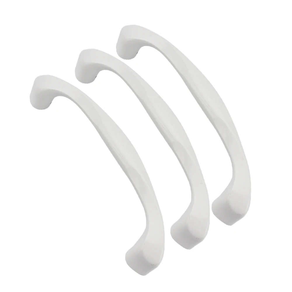 Round Edge Design Aluminum Alloy White Length Sliding Glass Door Handle