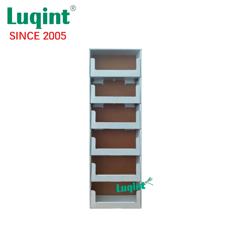 POS POP Floor Side Peg Cardboard Carton Power Wing Display For Promotion