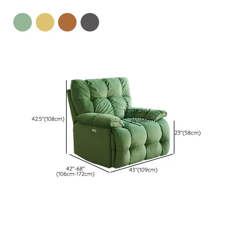 New Arrival Fabric Material Adjustable Leisure Single Manual Rocking Swivel Power Electric Recliner Sofa Chair for Commerical