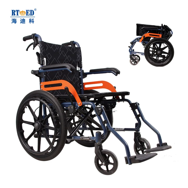 New Style Light Weight Manual Steel Folding Wheelchair for Elderly