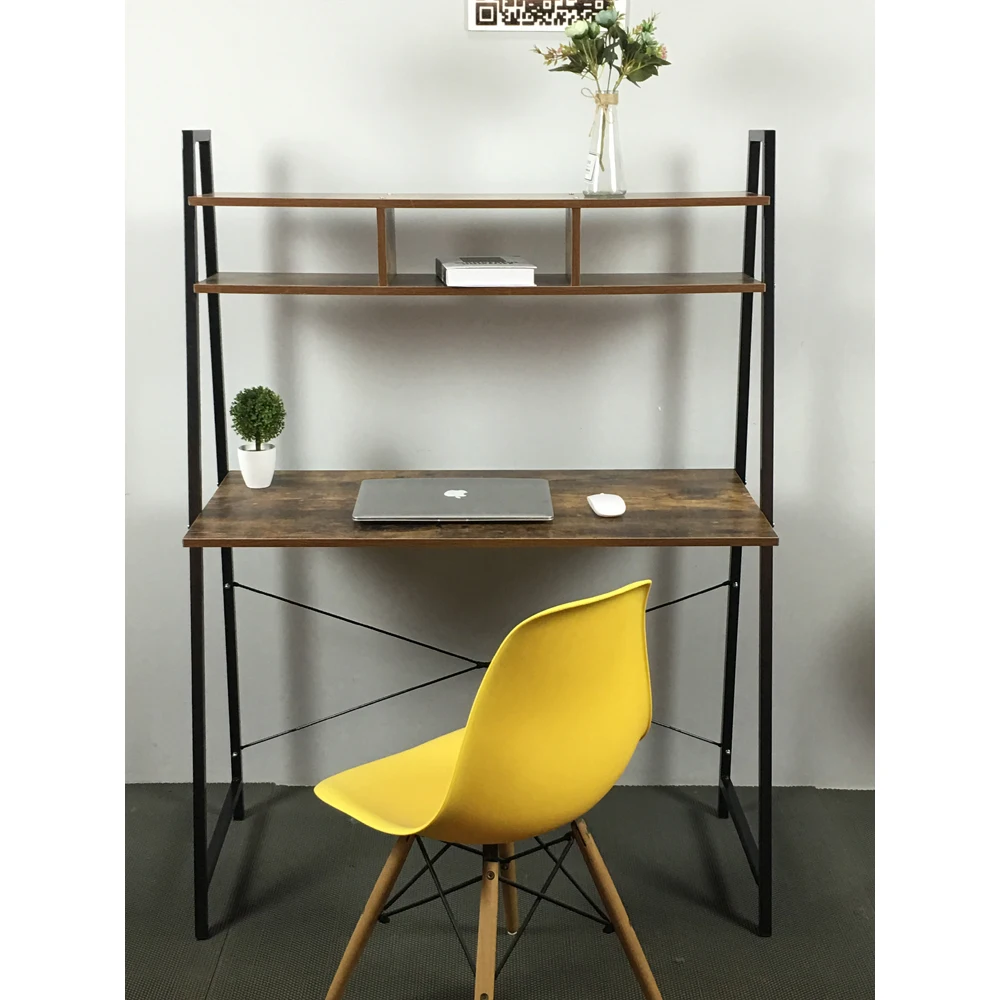 Modern Executive Walnut Color Wooden Home Office Table Furniture Desk