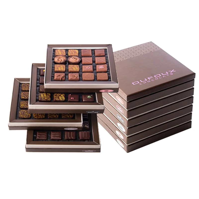 Wholesale high quality customizable multiple sizes Heaven and Earth Cover chocolate packaging box with tray