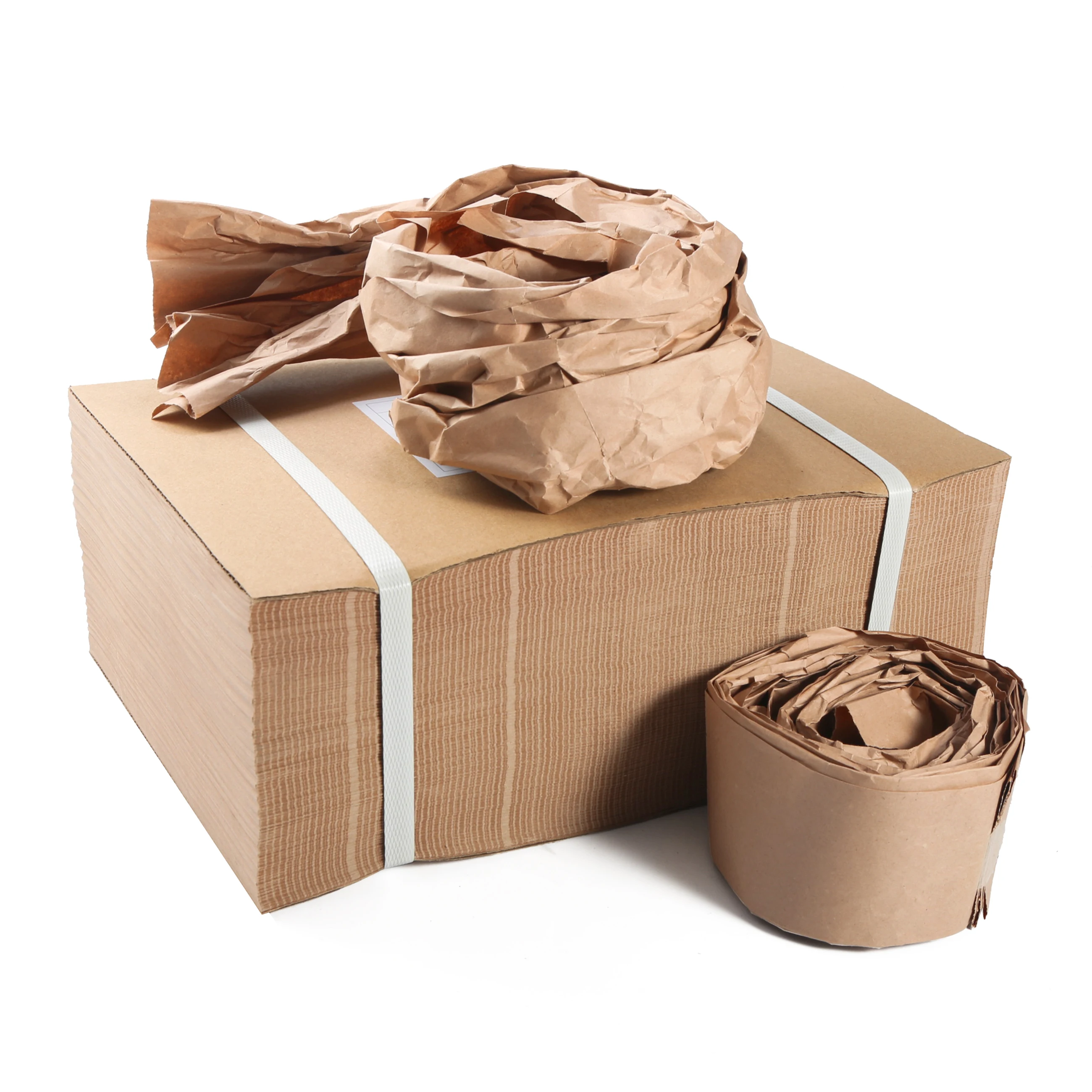 Custom Biodegradable Kraft Paper Roll Wood Material Void Filling Wrapping Cushion Eco-Friendly Cushioning
