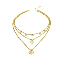 Homemade ins style jewelry multi-layer chain head coin Alloy necklace niche design clavicle chain for gift and women