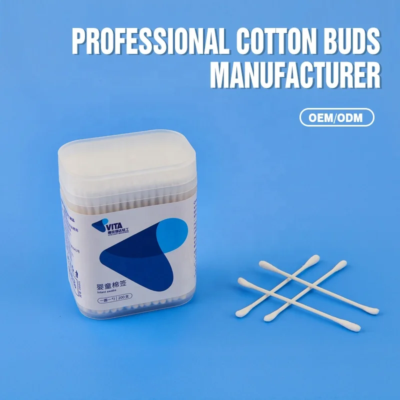 Cotton Bud Eco Friendly Biodegradable Black Organic Paper Wooden Bamboo Qtips Q-tips Q Tips Cotton Tiges Swab Ear Bud Sticks