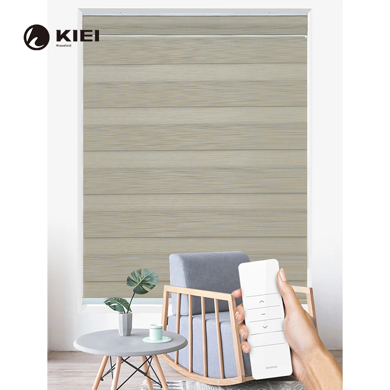 KIEI China Wholesale Made To Measure Blackout Roller Night And Day Shades Smart Motorized Vertical Blinds For Indoor Window