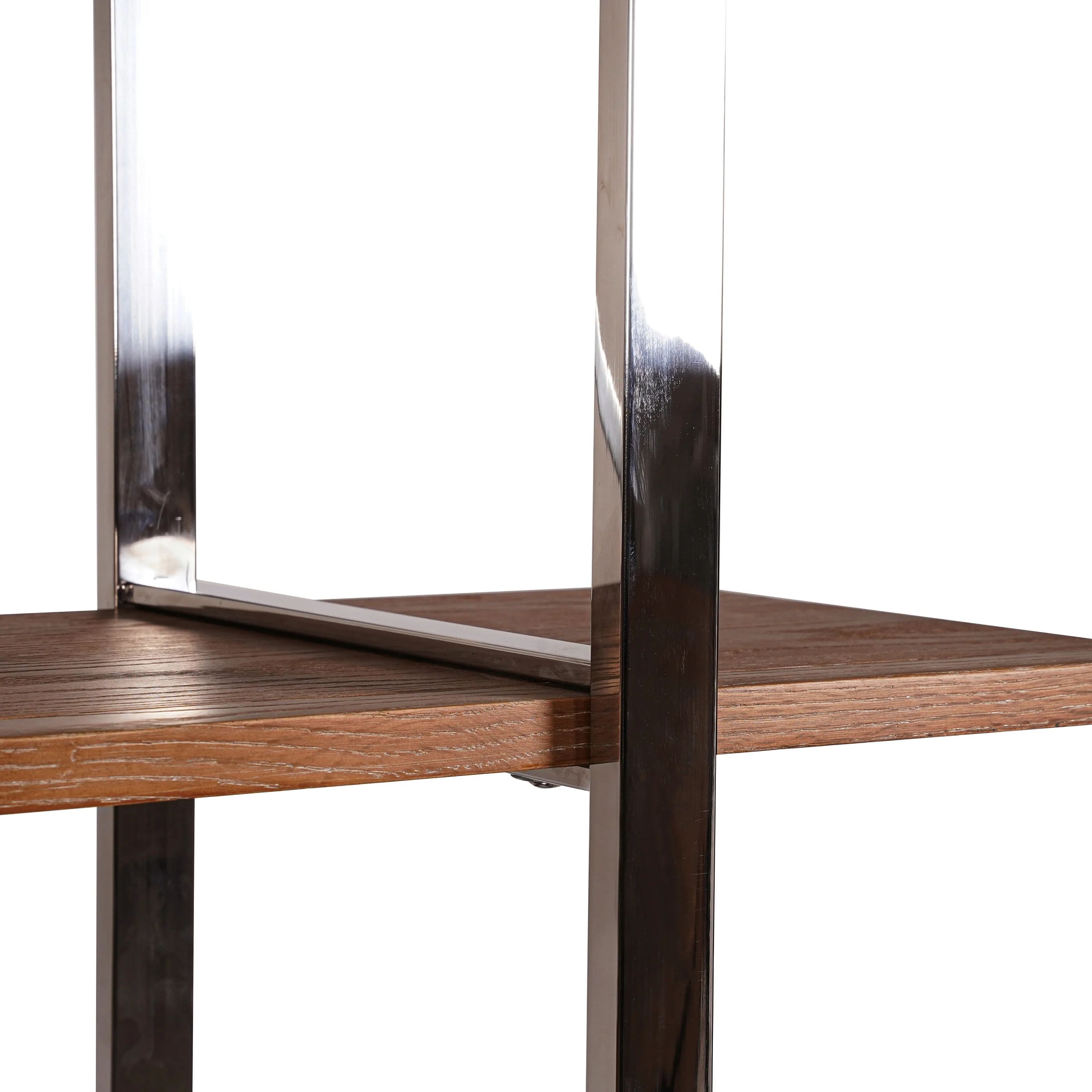 2023 Multi-Functional Modern Simple Creative Fashion Nordic Oak Wood Stainless steel Shelf