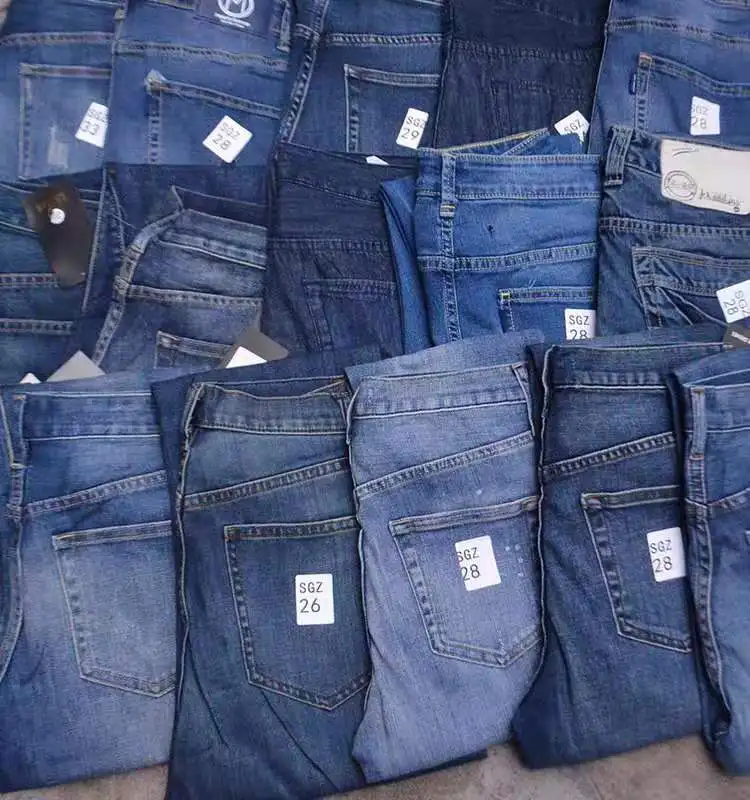Stocked Products Wholesale Mixed Packaging Sale Used mens and women Jeans