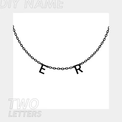 Women necklace  with name custom gold  stainless steel unique name plate necklaces  character