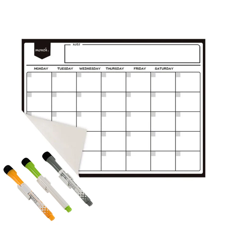 Stylish Design Removable Weekly Planner Dry Erase Drawing Monthly Planner Board Schedule Sticker