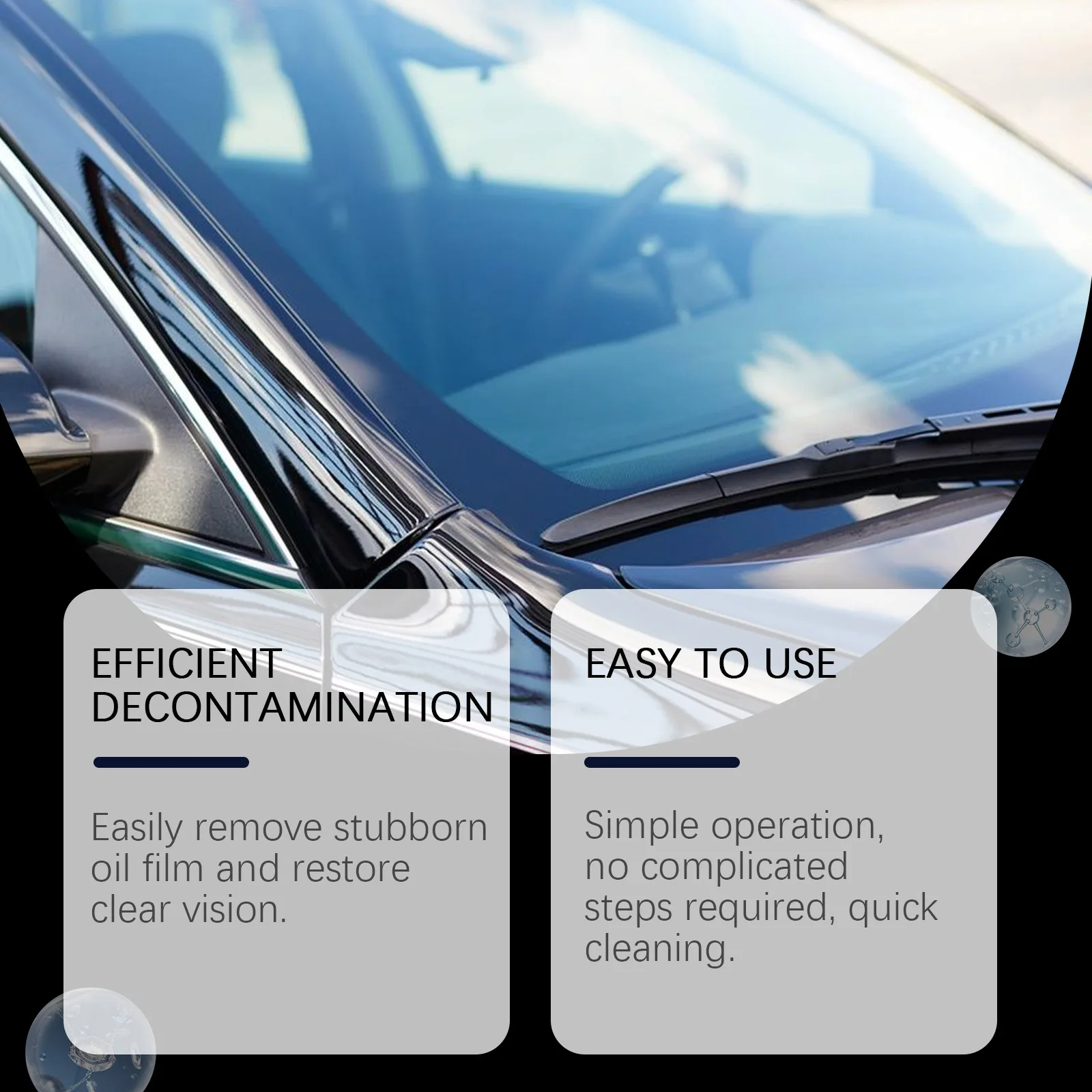 Car Glass Oil Film Cleaner Front Windshield Renovation Polish Wax Car Care Product for Effective Oil Film Removal