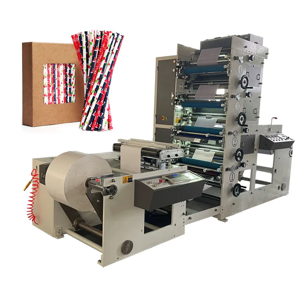Jumbo Roll 1 2 3 4 5 6 Color Straw Paper Flexo Printing Machine 100 m/min  Paper Roll Printer Manufacturer