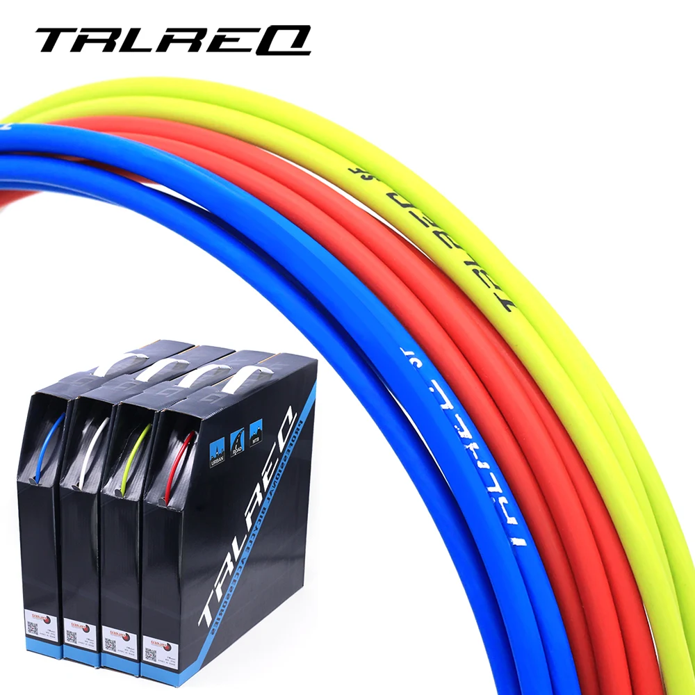 TRLREQ Shift Derailleur Wire For Bicycle Brake Cables & Shift Cable 4mm/5mm MTB Road Bike Brake Cable Line Pipe 50 meters in box