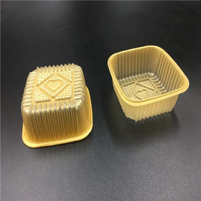 disposable  gold  PP Plastic  blister mooncake tray