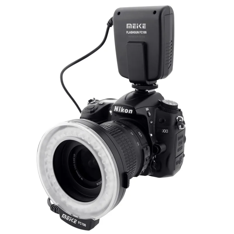 Macro Ring Speedlite Flash Light FC-100 GN15 External Led Flash Ring Selfie Light For Nikon Canon Panasonic Olympus