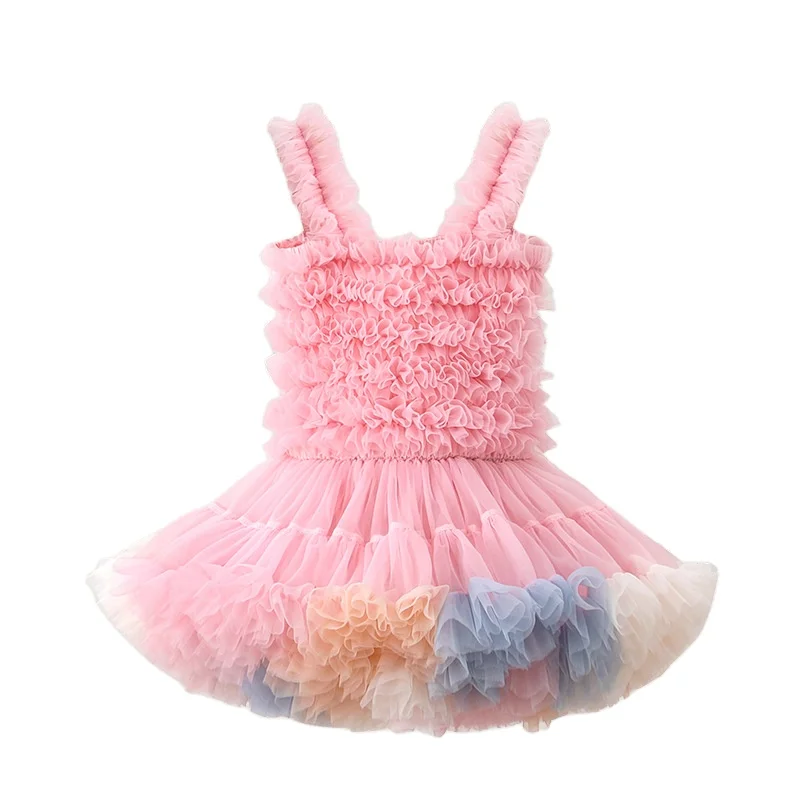2024 Summer Baby Girls tutu Dress Super Fairy Cake Pommel Veil Birthday Party Children Princess Dress Girls Skirts