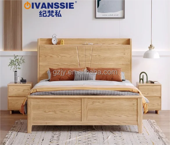 american style luxury antique design bed solid wood queen size bed solid frame with headboard