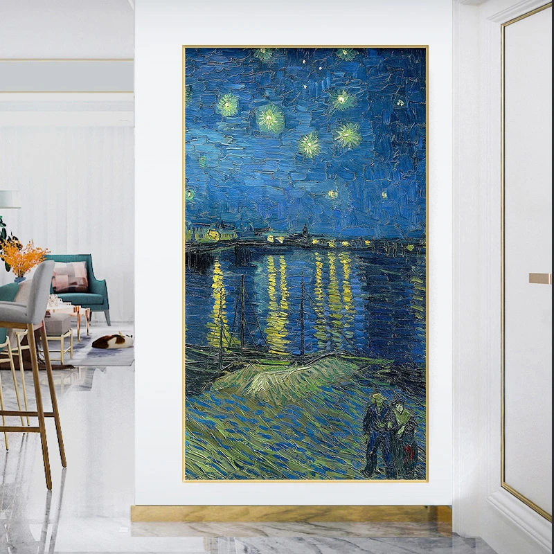 Van Gogh Starry Night Canvas Paintings Impressionist Starry Night Decor for Home Living Room Bedroom Canvas Pictures Cuadros