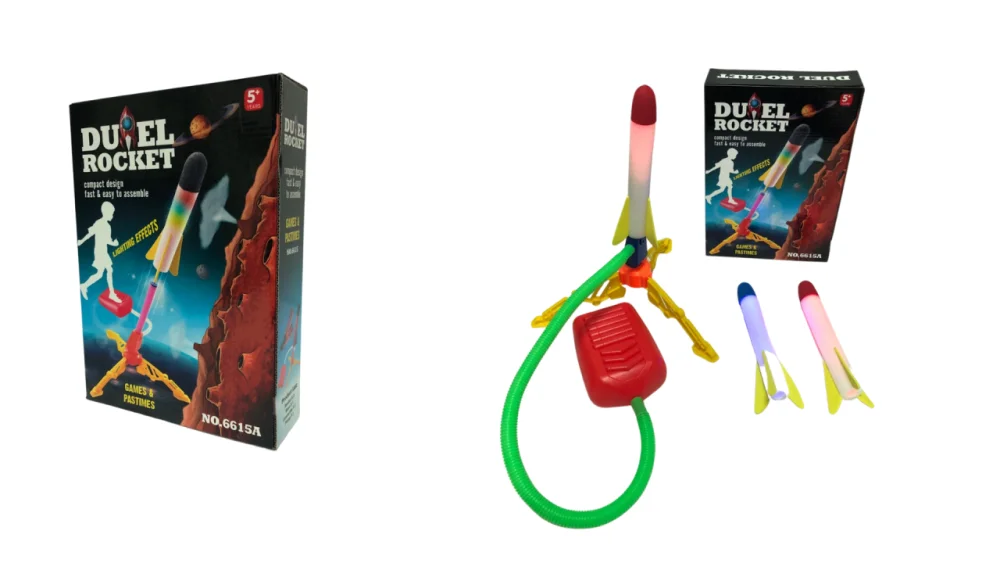 Novelty Kid Air Rocket Foot Pump Launcher Outdoor Air Pressed Stomp Soaring Rocket Toys Child Play Set Jump Sport Games Toys