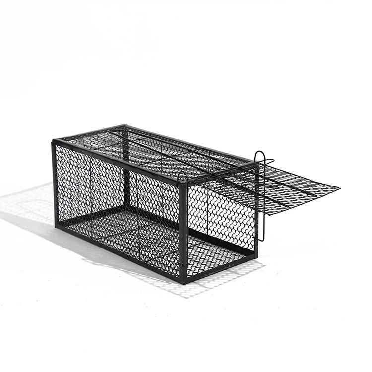 
Superior quality smart iron animal cage trap durable black humane live rats trap cage 