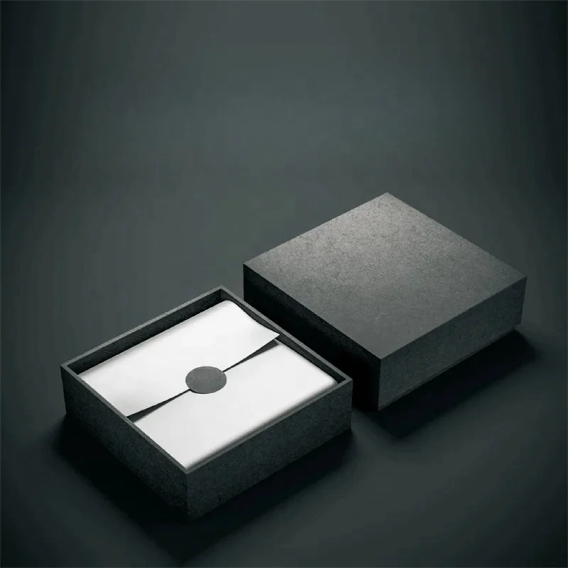 Custom Black Watch Jewelry Packaging Box Expertly Designed Logo Imprinted Paper Box with Lid Bottom Apart Gift Box