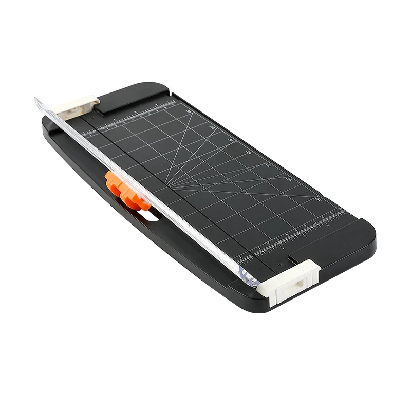 desktop manual plastic A4 size paper cutter trimmer with pull out ruler