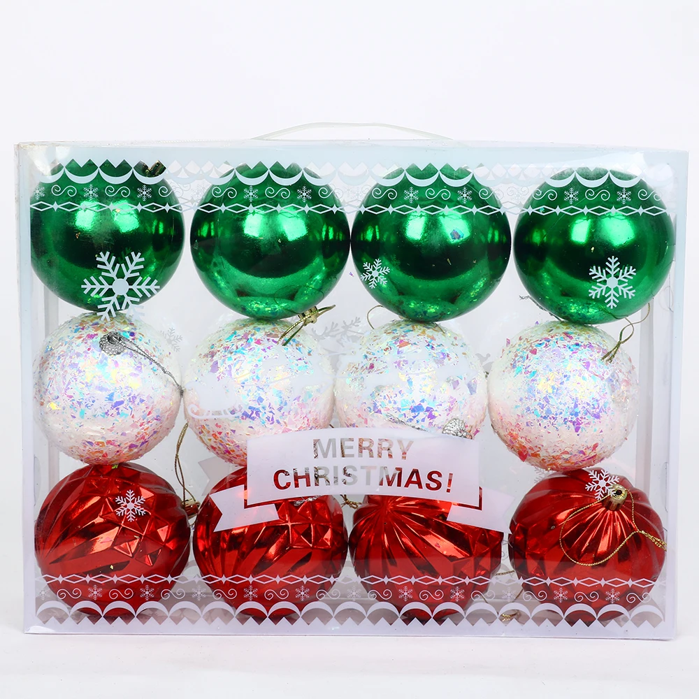 NEW 6CM Christmas decoration ball for party plastic house shape Christmas ball Bola de navidad
